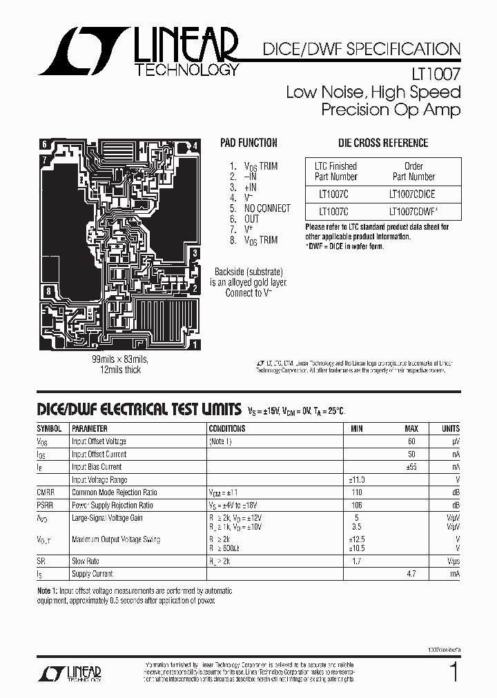 LT1007CDICE_4571467.PDF Datasheet