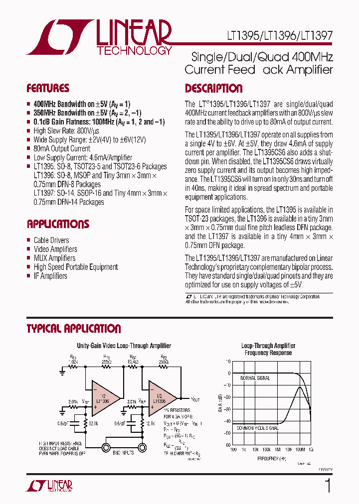 LT1397CDE-PBF_4277173.PDF Datasheet