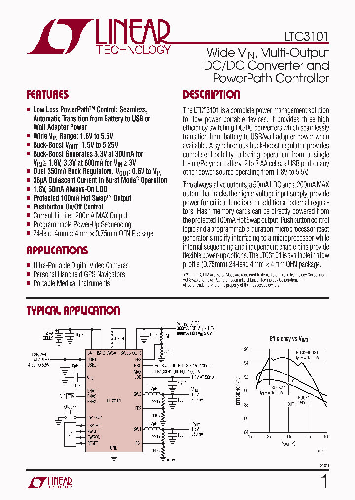 LTC3101EUF-PBF_4317957.PDF Datasheet
