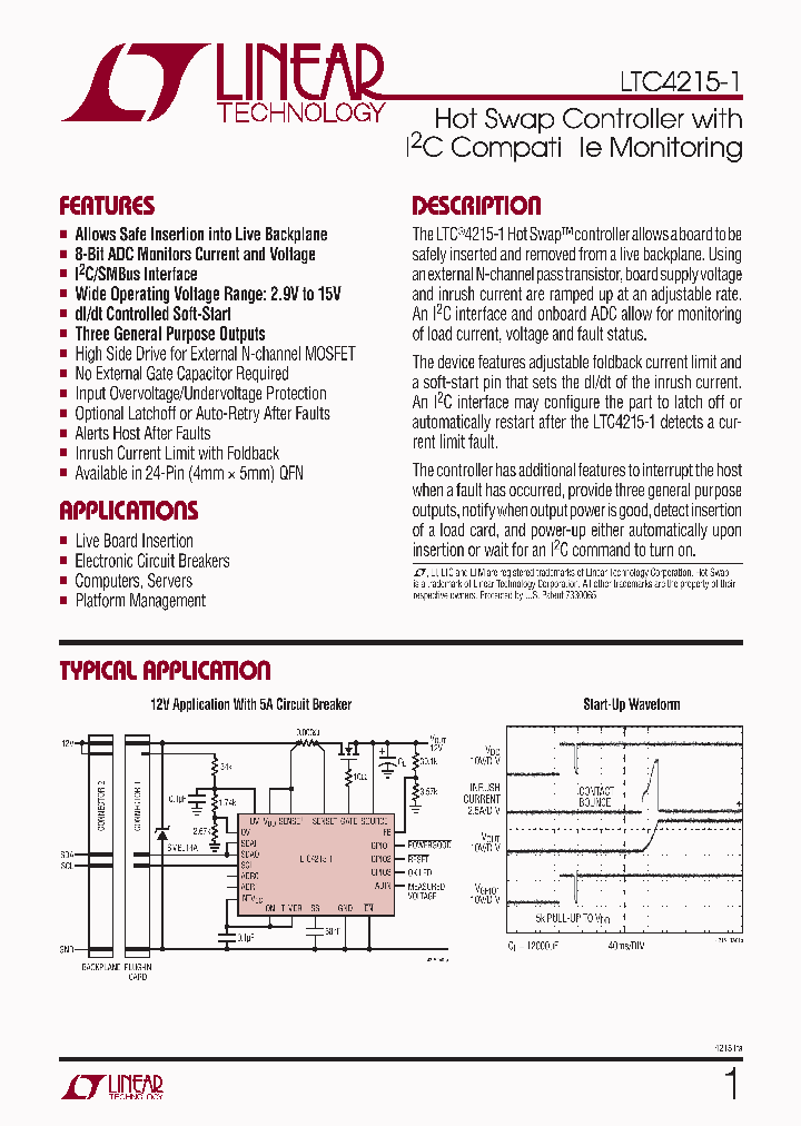 LTC4215CUFD-1_4339711.PDF Datasheet