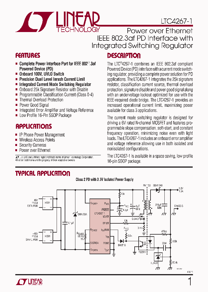 LTC4267IGN-1_4519057.PDF Datasheet
