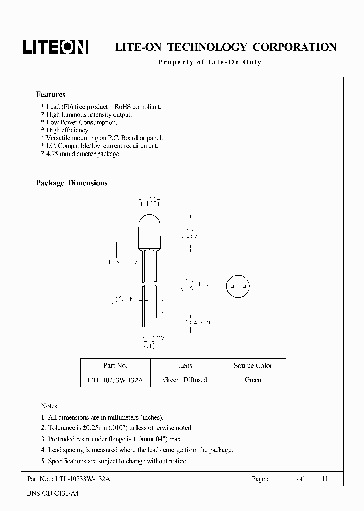LTL-10233W-132A_4564985.PDF Datasheet