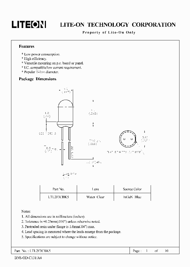 LTL2F3CBK5_4564525.PDF Datasheet