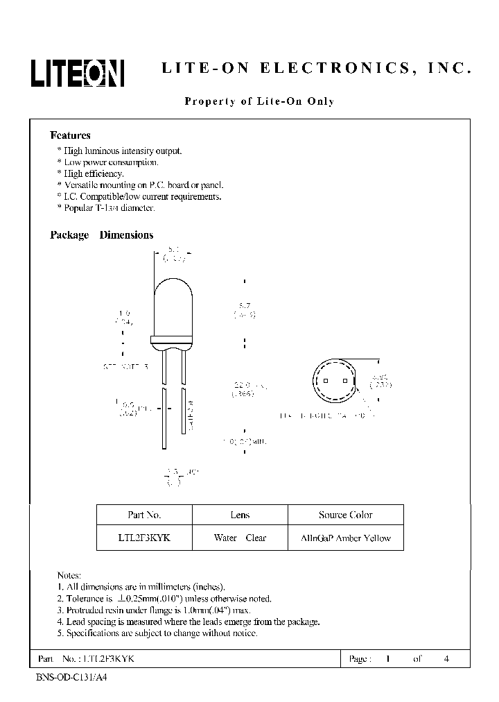 LTL2F3KYK_4564532.PDF Datasheet