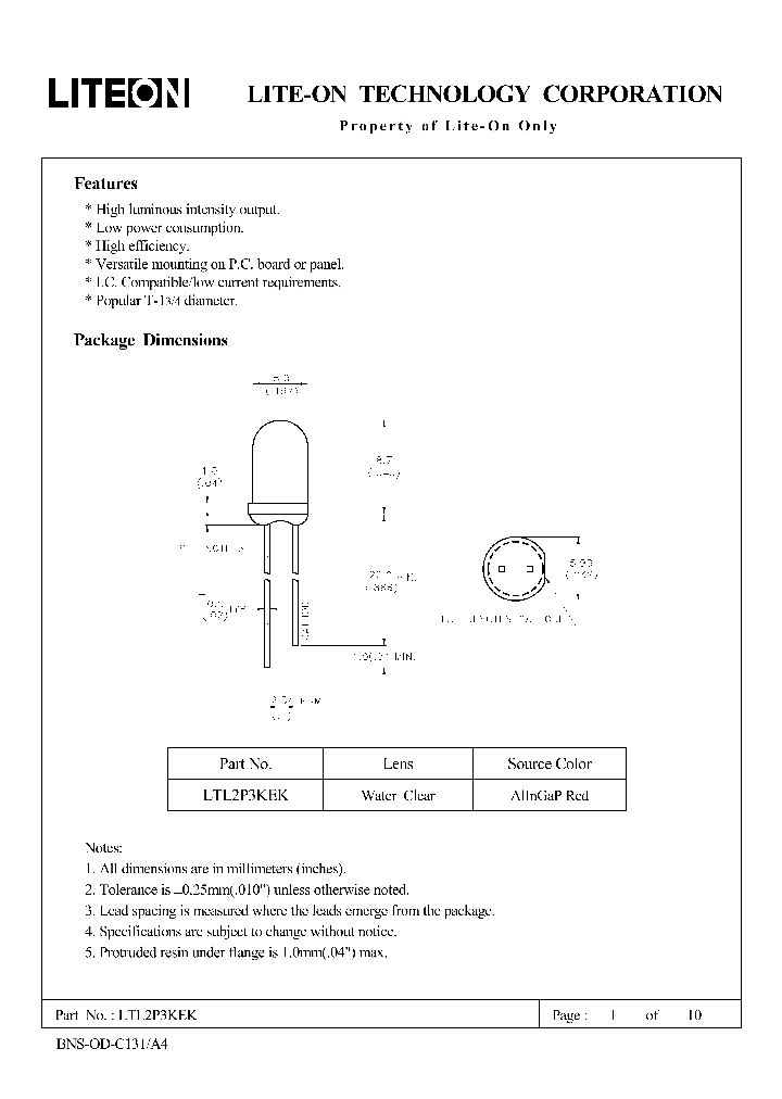LTL2P3KEK_4776385.PDF Datasheet