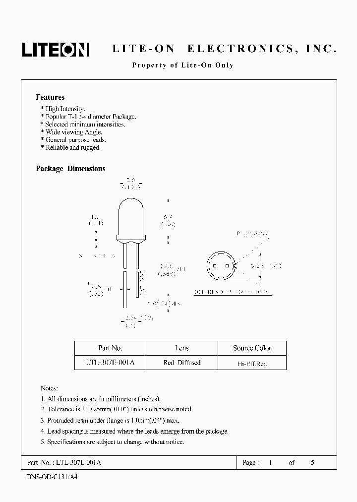 LTL-307E-001A_4570180.PDF Datasheet