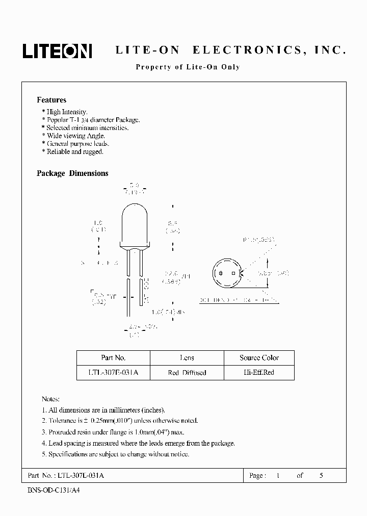 LTL-307E-031A_4570186.PDF Datasheet