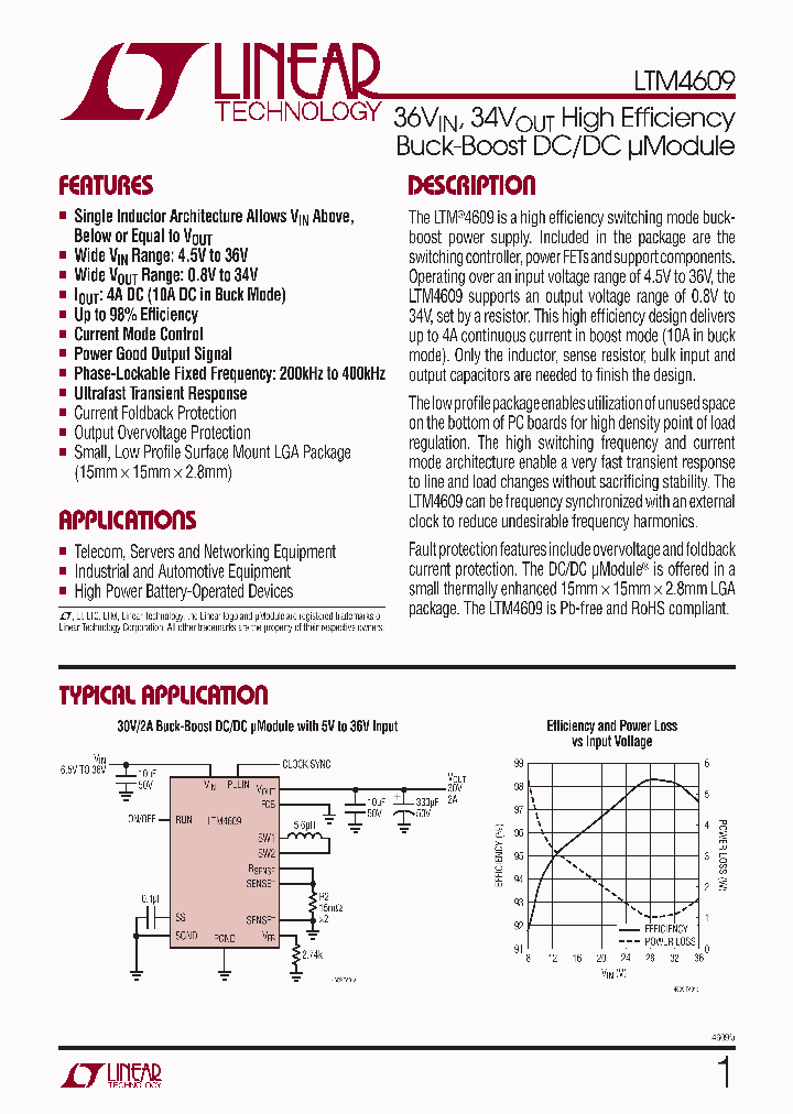 LTM4609EVPBF_4462808.PDF Datasheet