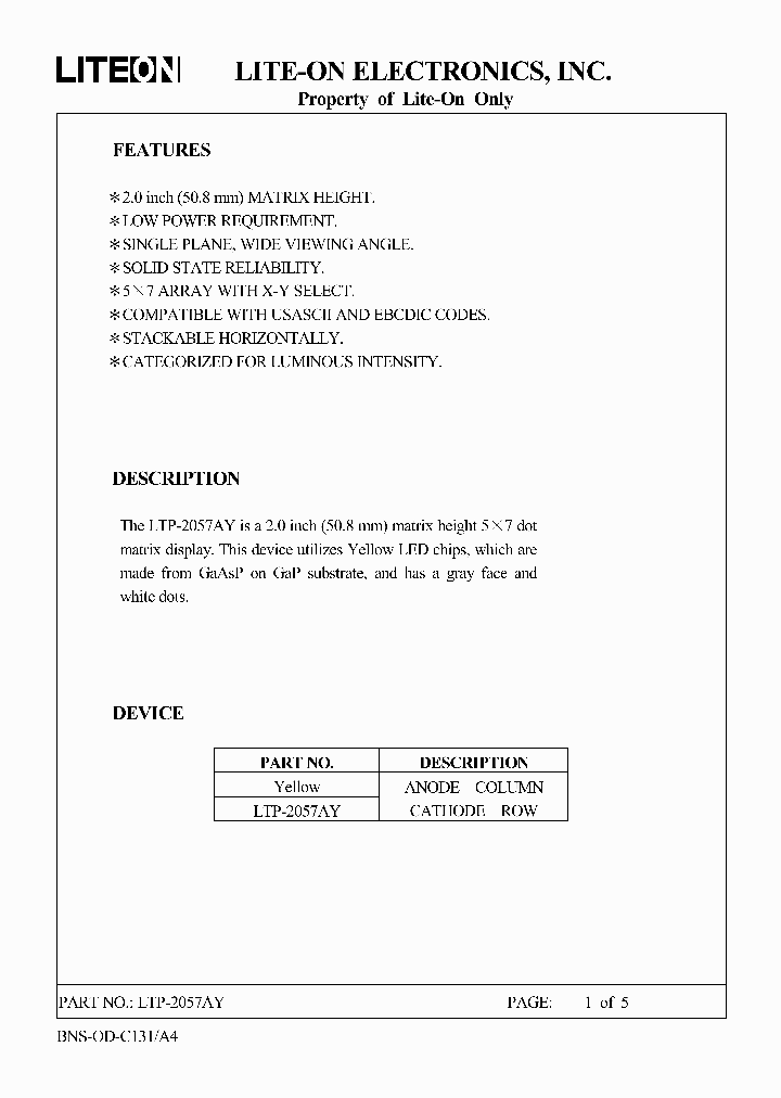LTP-2057AY_4651938.PDF Datasheet
