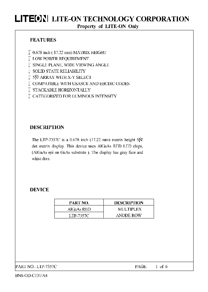 LTP-7357C_4758507.PDF Datasheet