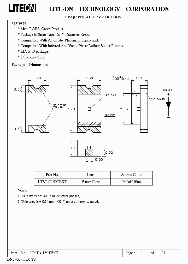 LTST-C150TBKT_4561465.PDF Datasheet
