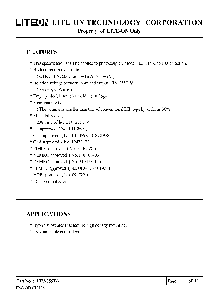 LTV-355T-V_4617450.PDF Datasheet