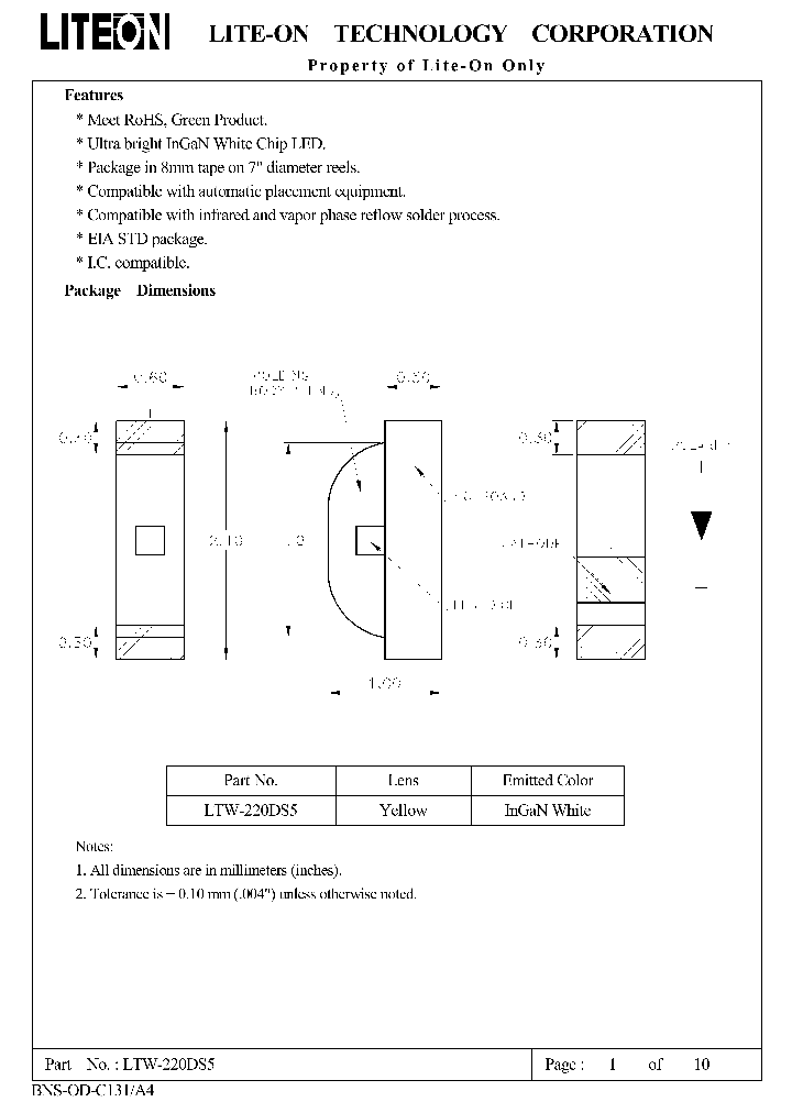 LTW-220DS5_4539920.PDF Datasheet