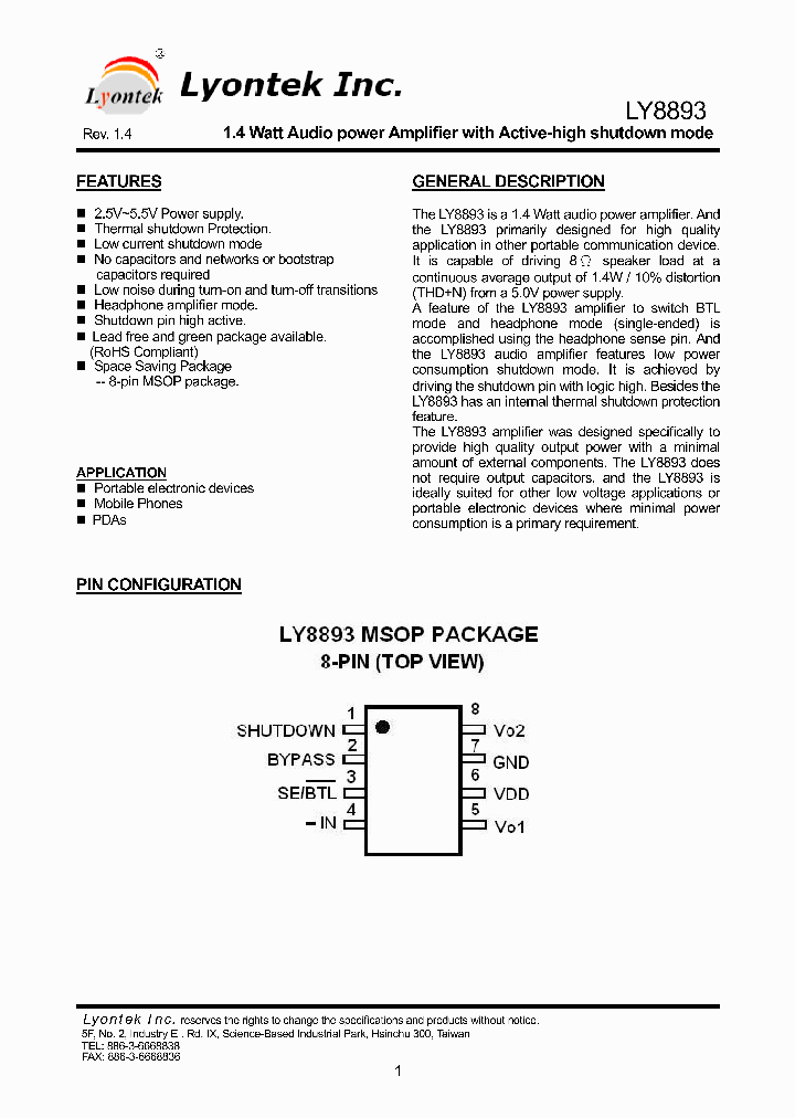 LY8893_4770310.PDF Datasheet