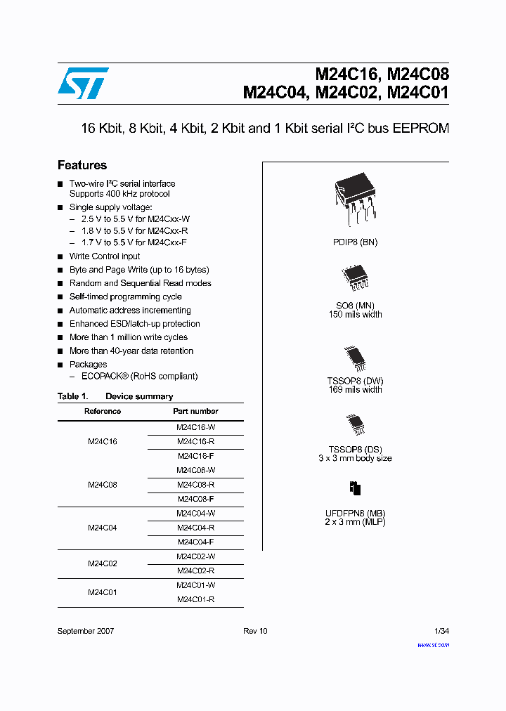 M24C04WBN3TG_4237796.PDF Datasheet