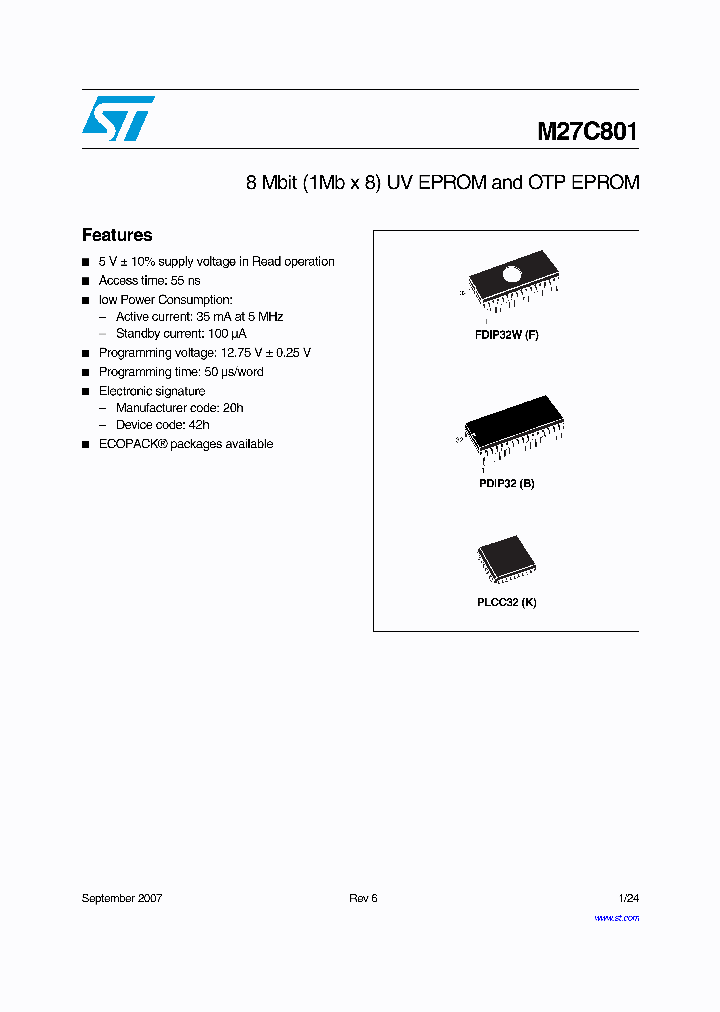 M27C801-100B1_4293423.PDF Datasheet