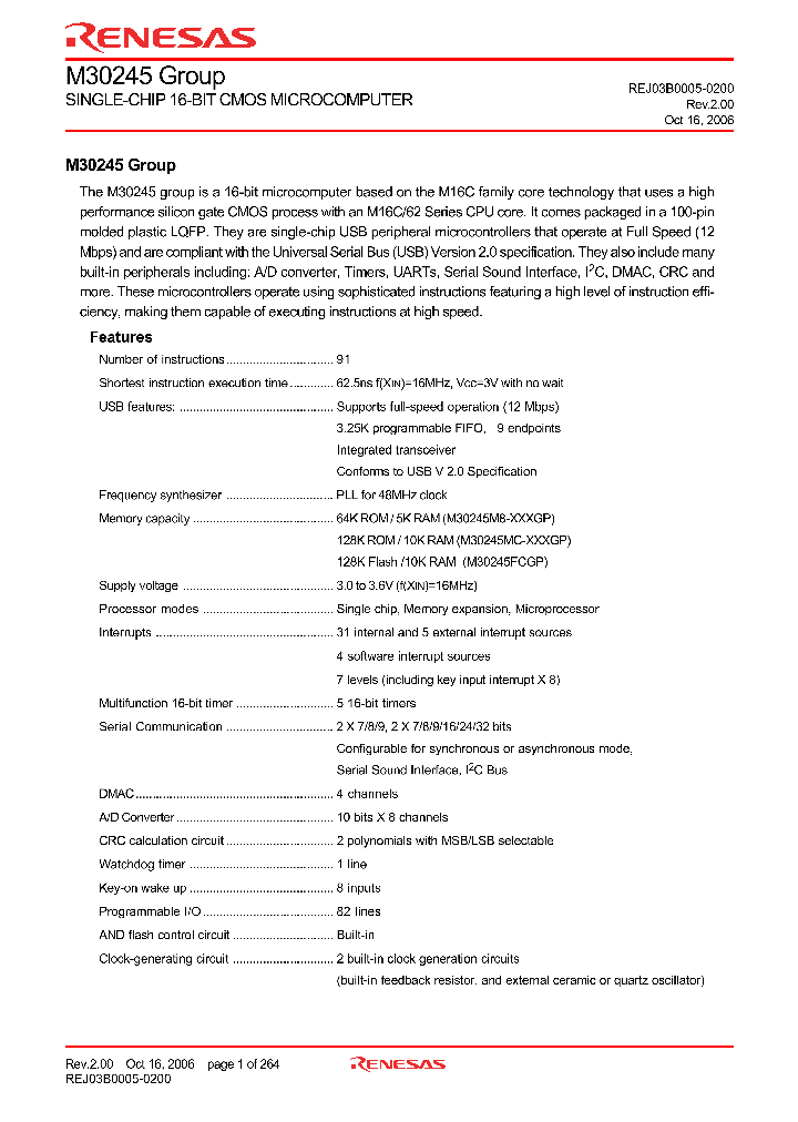 M30245MAGP_4252690.PDF Datasheet