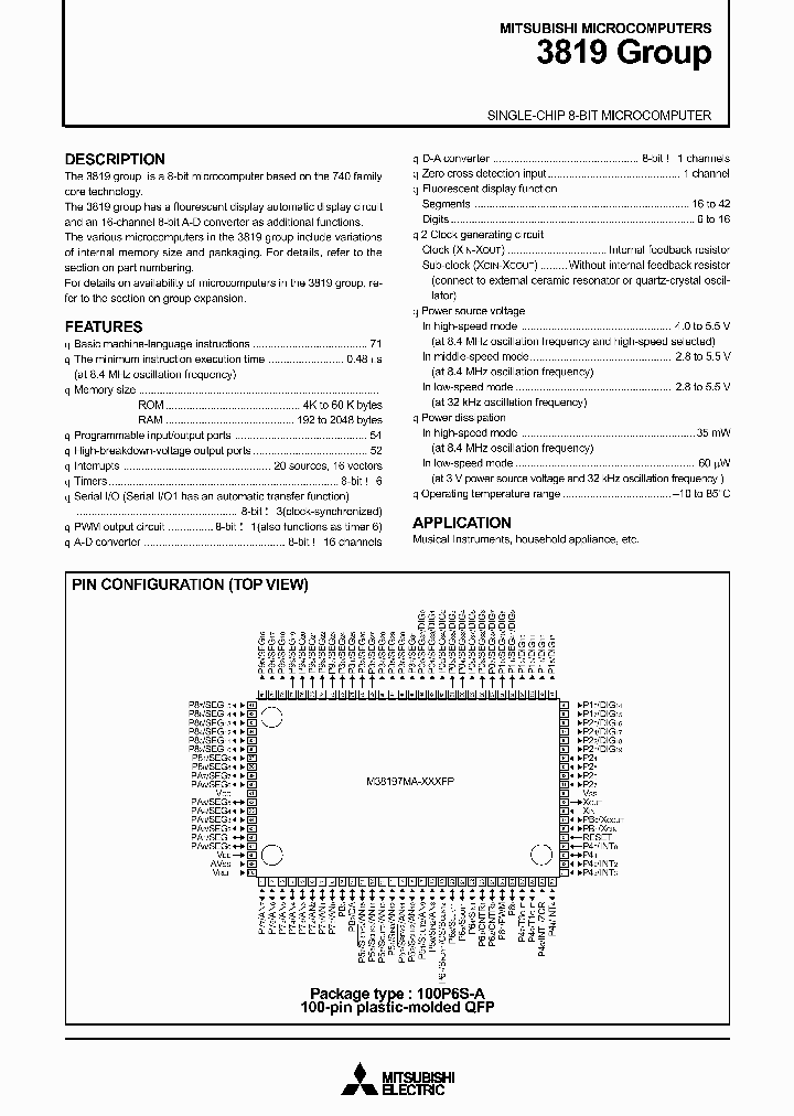 M38194E7-XXXFP_4897696.PDF Datasheet