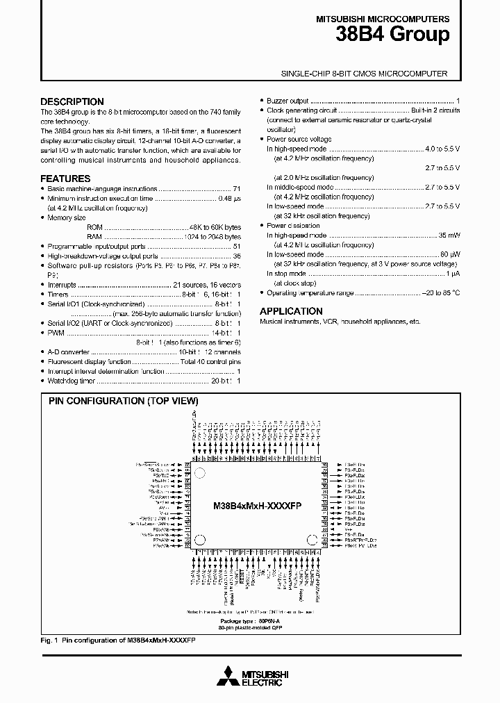M38B40EEH-XXXXFP_4764683.PDF Datasheet