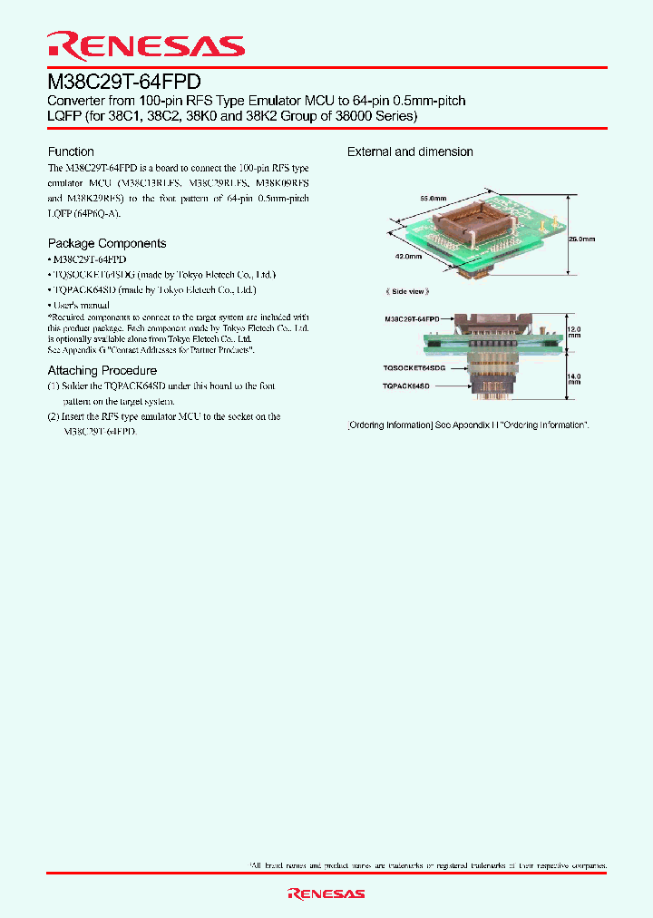 M38C29T-64FPD_4267582.PDF Datasheet