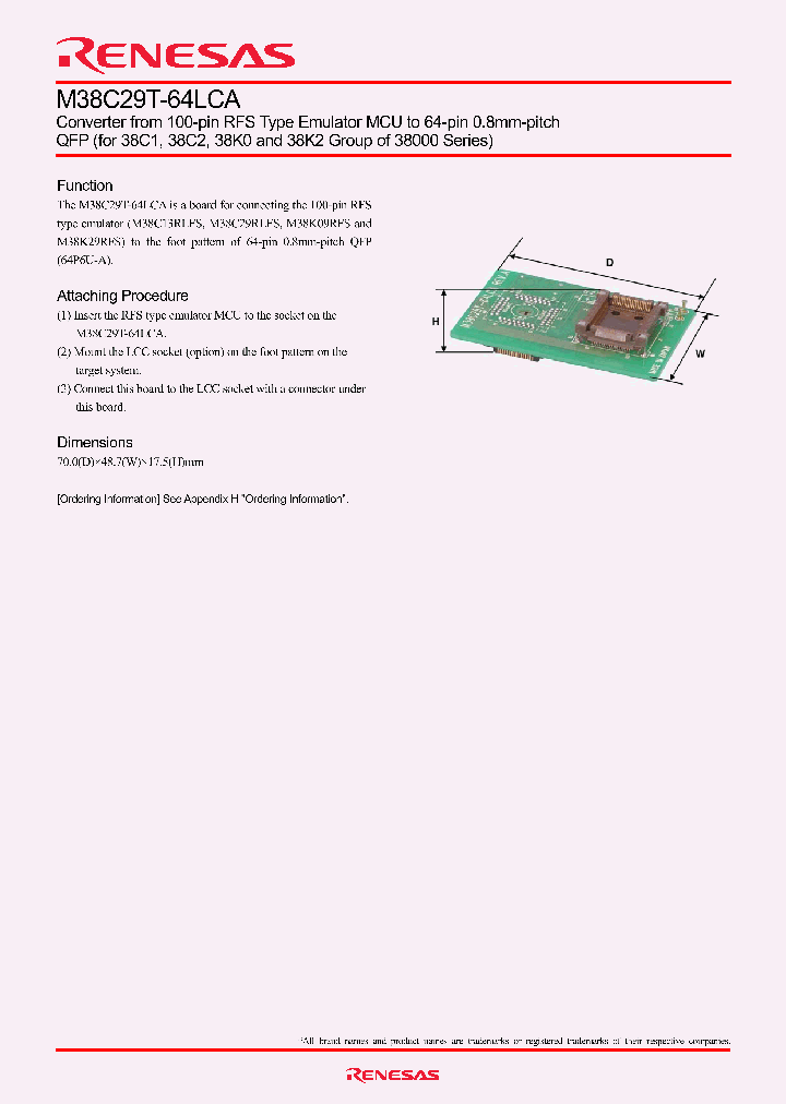 M38C29T-64LCA_4267583.PDF Datasheet