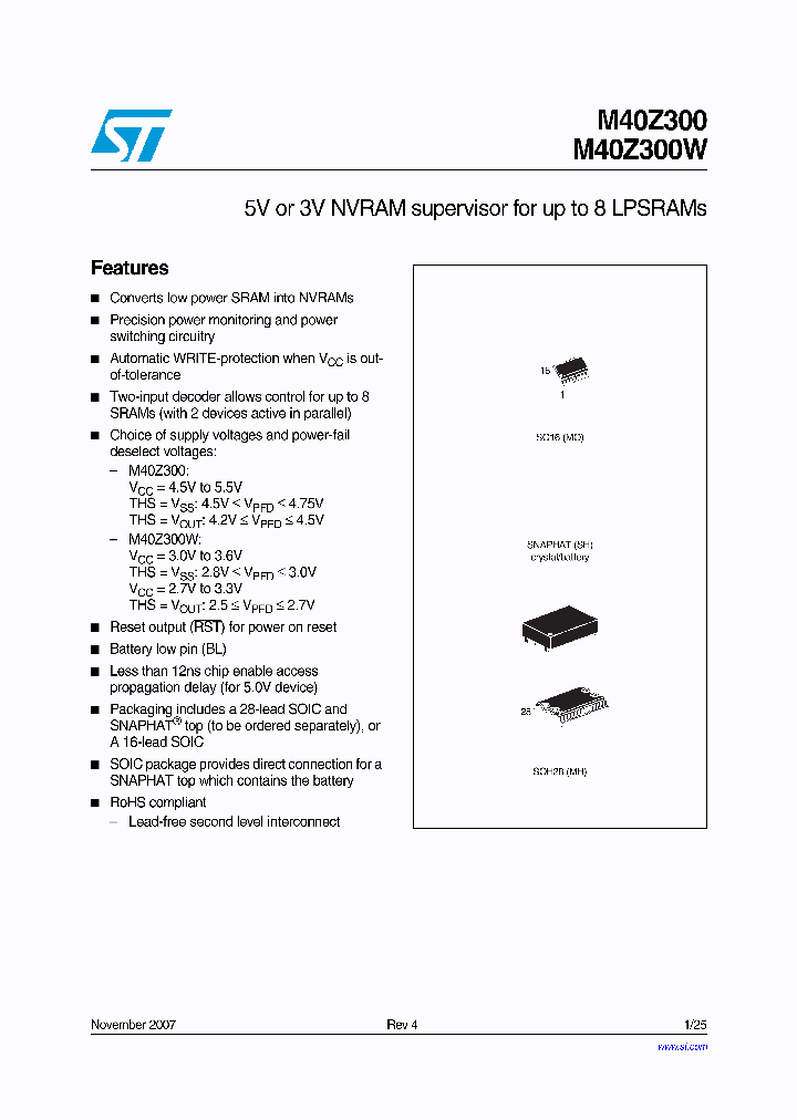 M40Z30007_4860024.PDF Datasheet