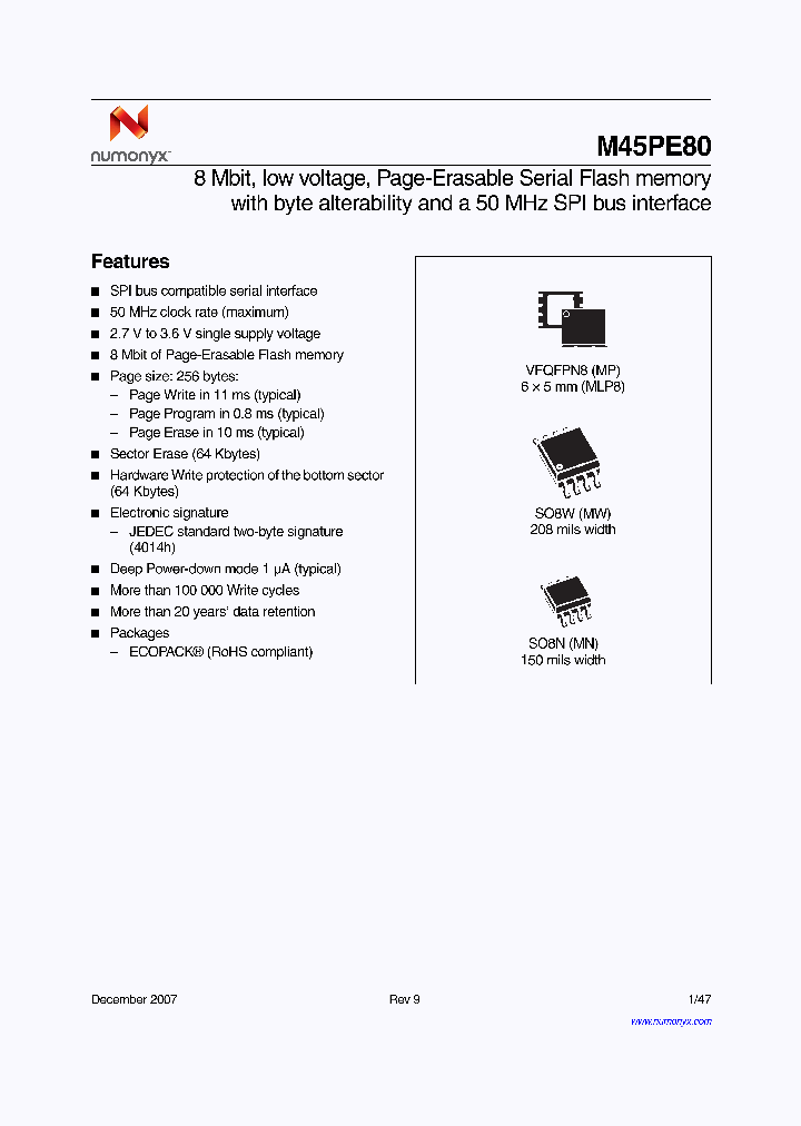 M45PE80_4266661.PDF Datasheet