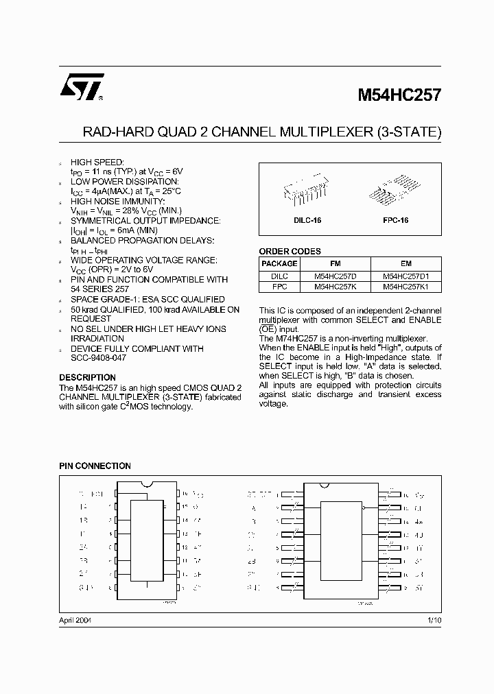 M54HC257_4491153.PDF Datasheet