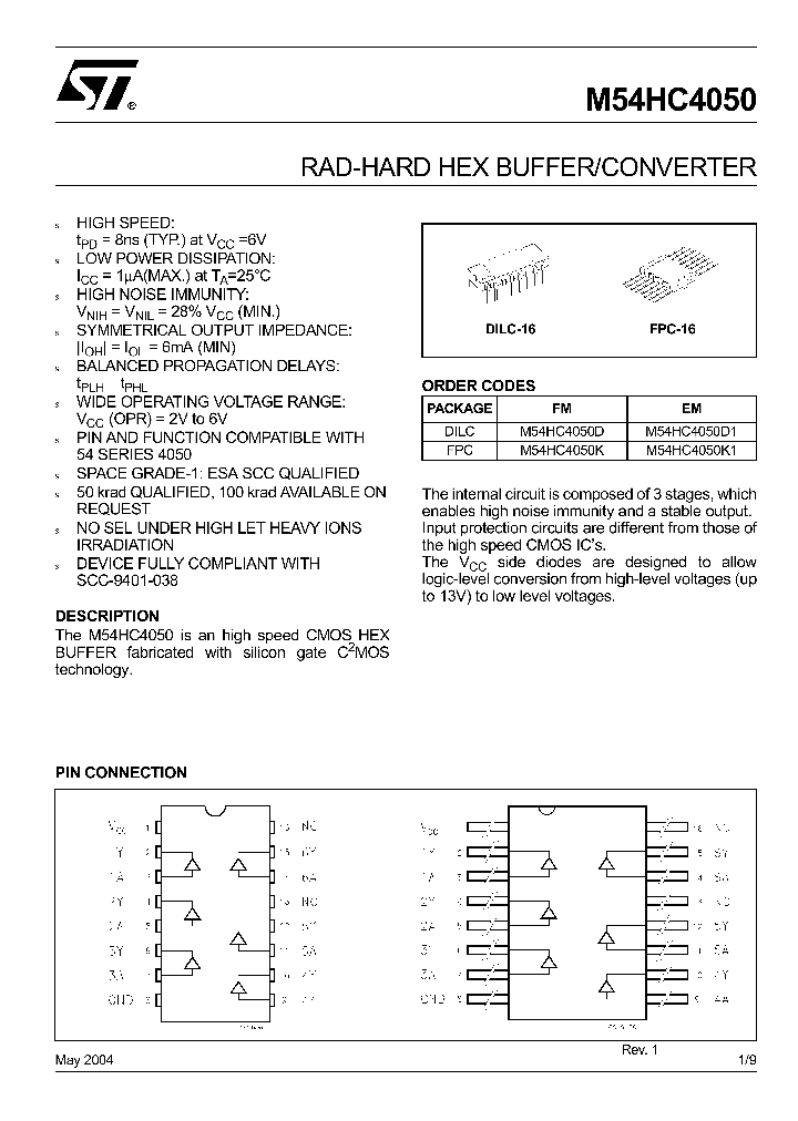 M54HC4050_4328795.PDF Datasheet