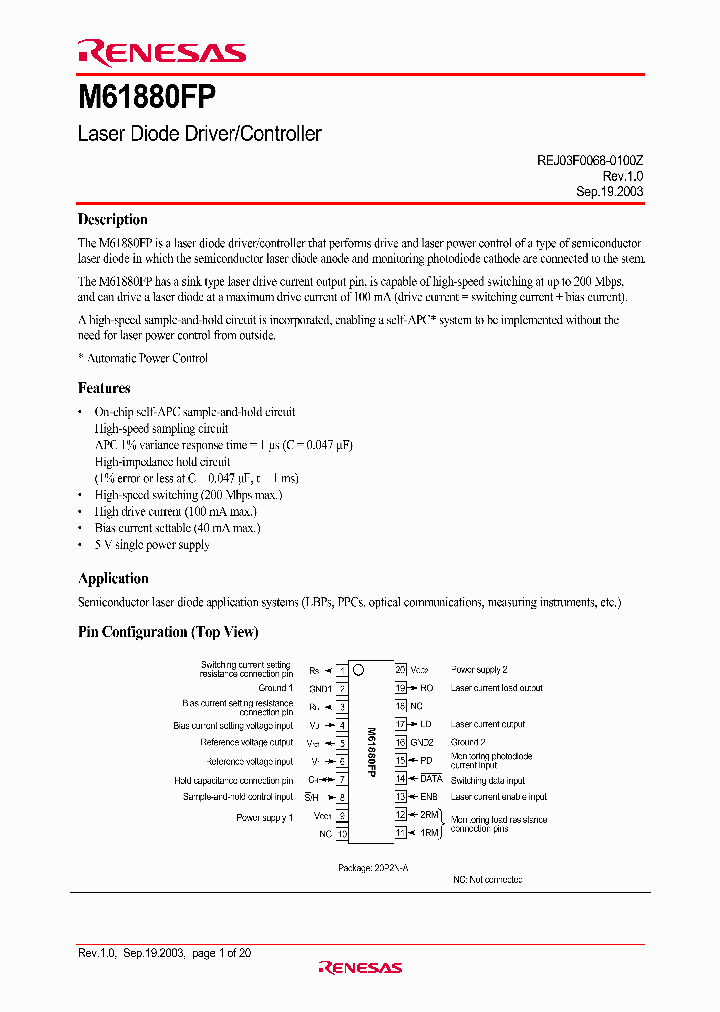 M61880FP_4244897.PDF Datasheet