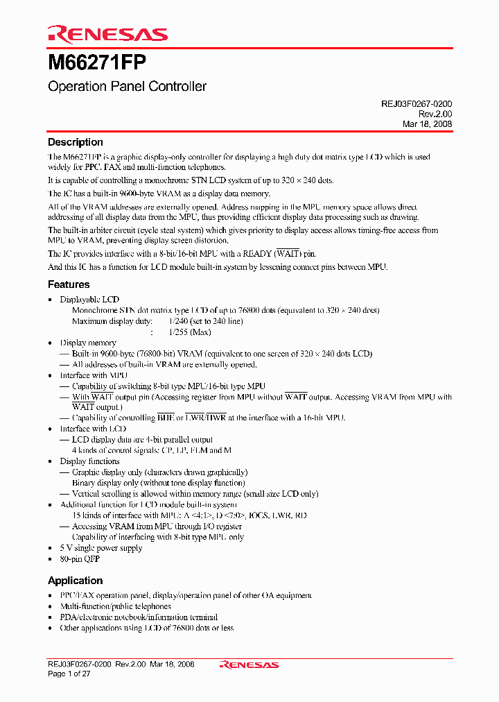M66271FP_4297115.PDF Datasheet