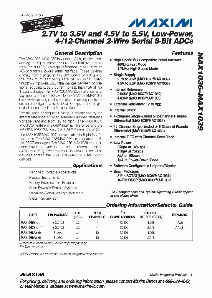 MAX1036EKAT_4725898.PDF Datasheet