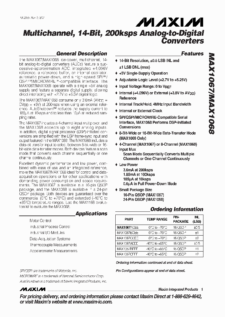 MAX1067AEEE_4647396.PDF Datasheet