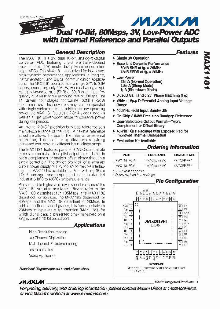 MAX1181_4299745.PDF Datasheet