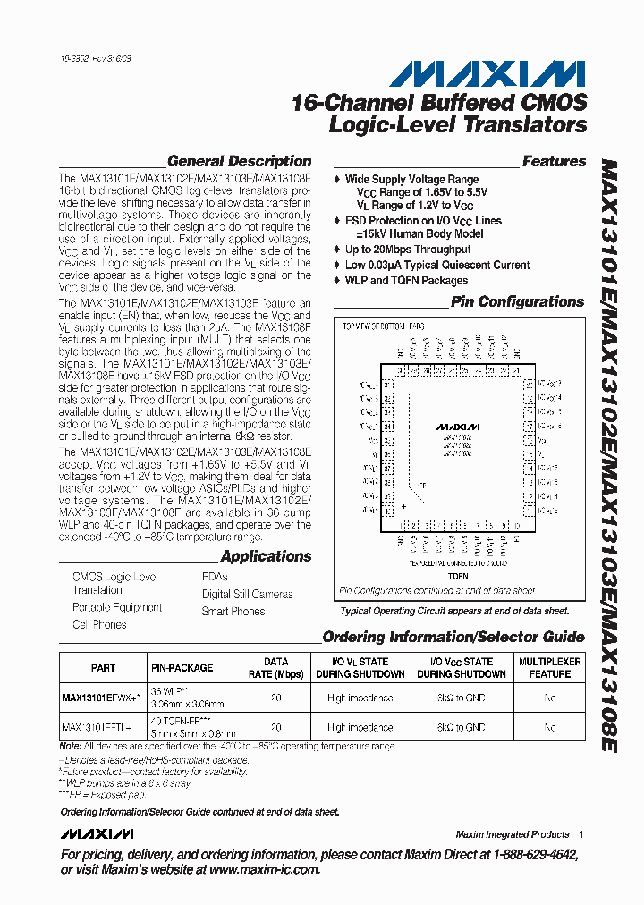 MAX13101EETL_4321855.PDF Datasheet
