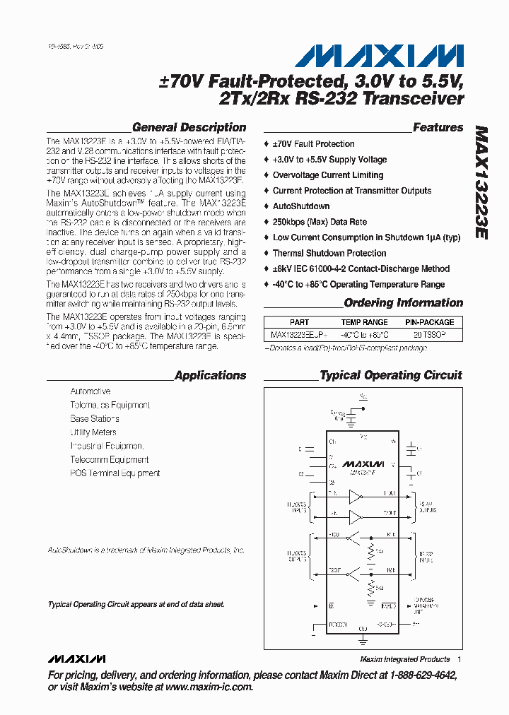 MAX13223EEUP_4552025.PDF Datasheet