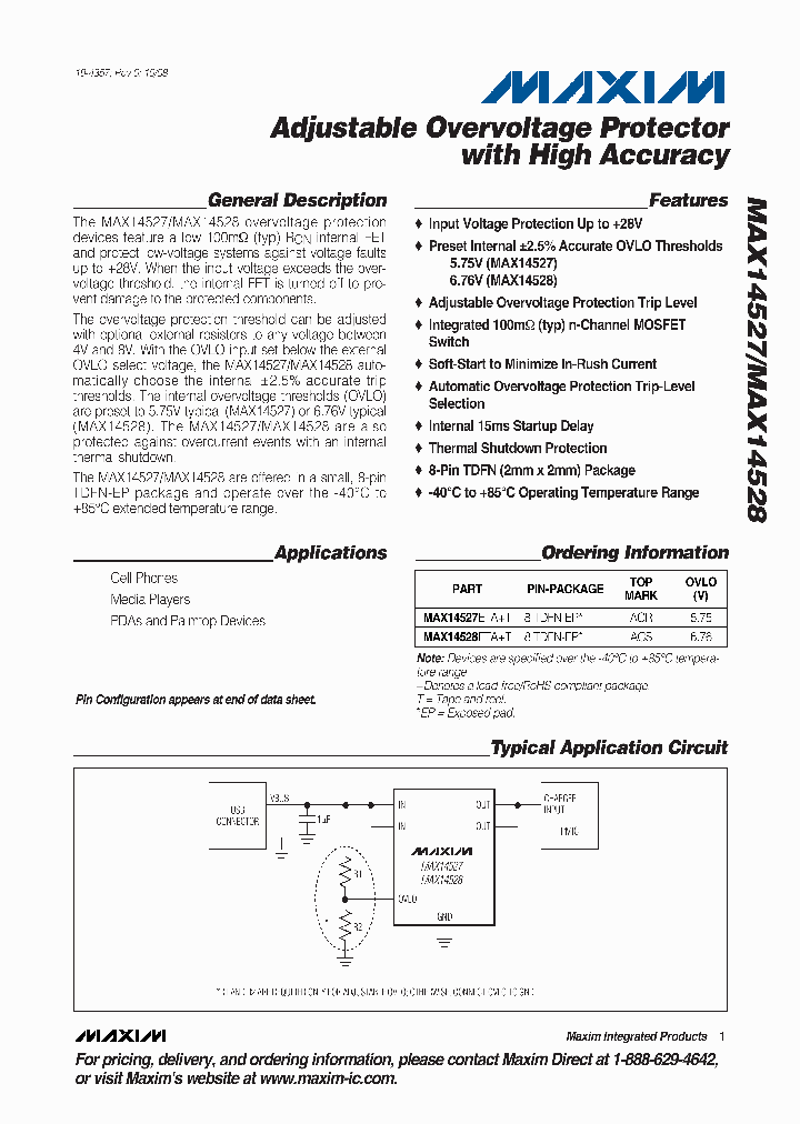 MAX14527ETAT_4269361.PDF Datasheet