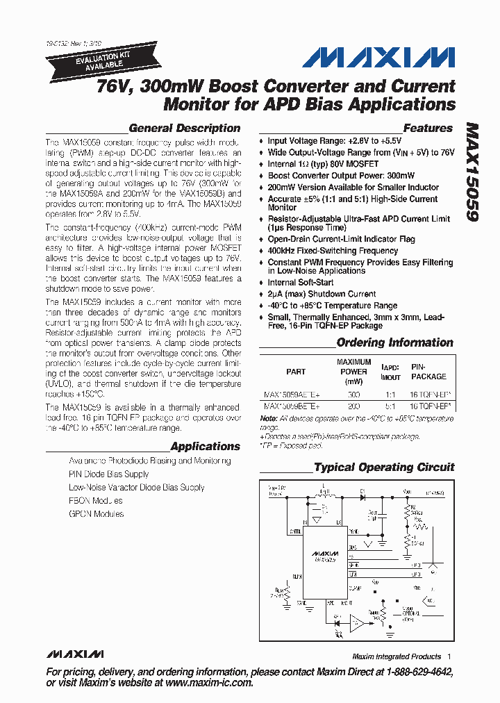 MAX15059AETE_4659241.PDF Datasheet