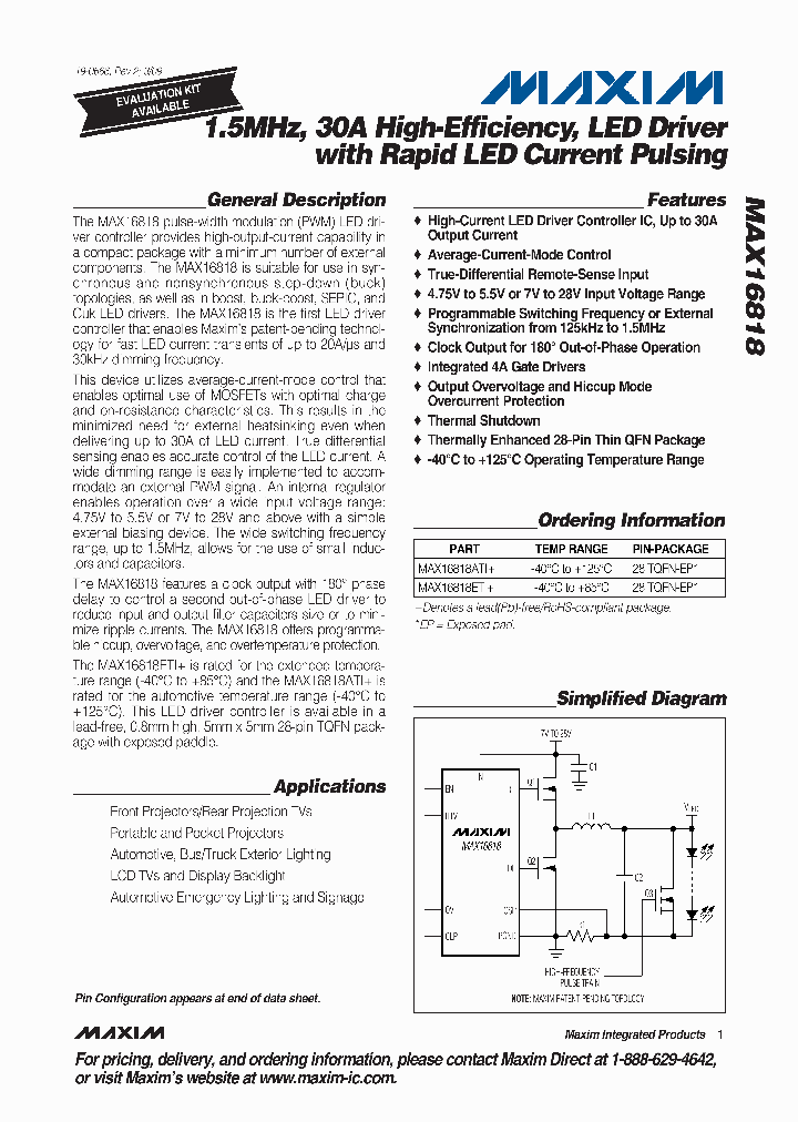 MAX16818ATI_4529504.PDF Datasheet