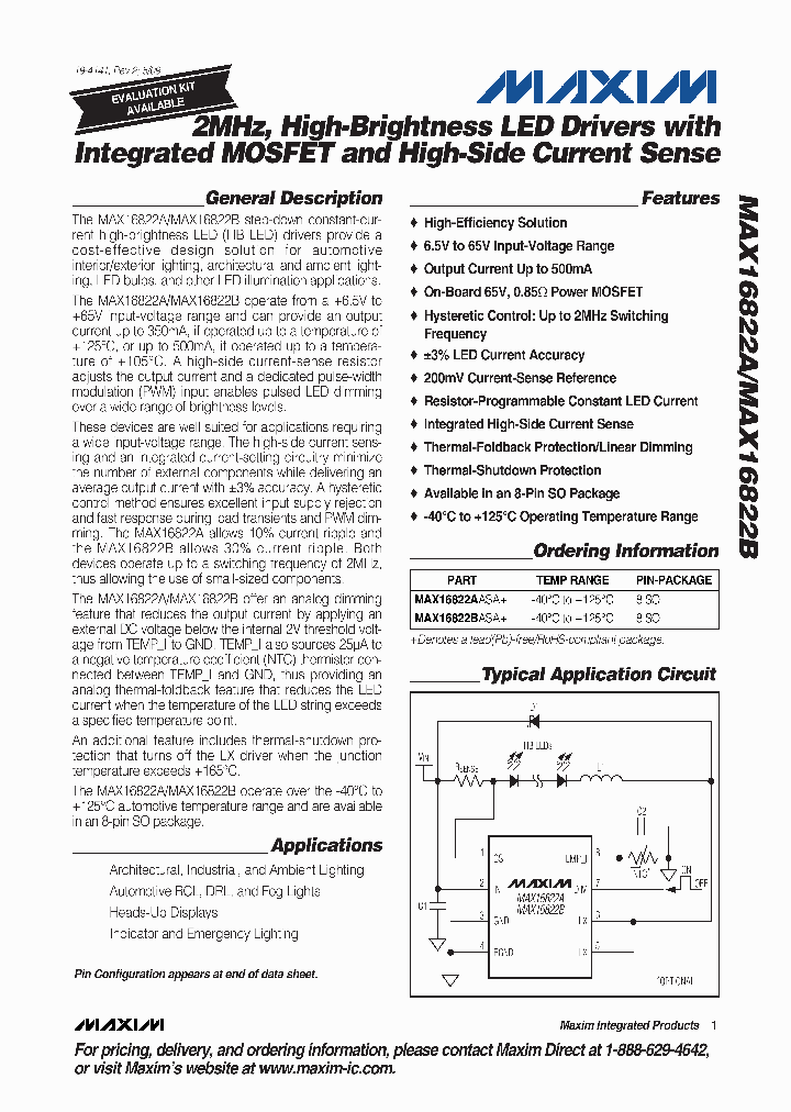 MAX16822BASA_4828521.PDF Datasheet