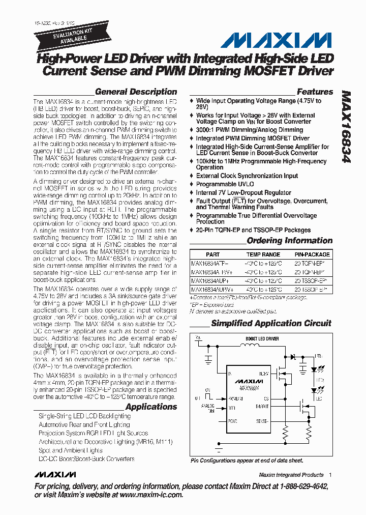 MAX16834ATP_4534189.PDF Datasheet