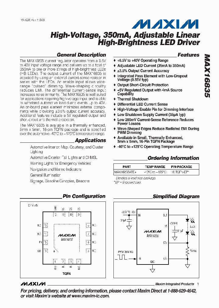MAX16835_4224174.PDF Datasheet