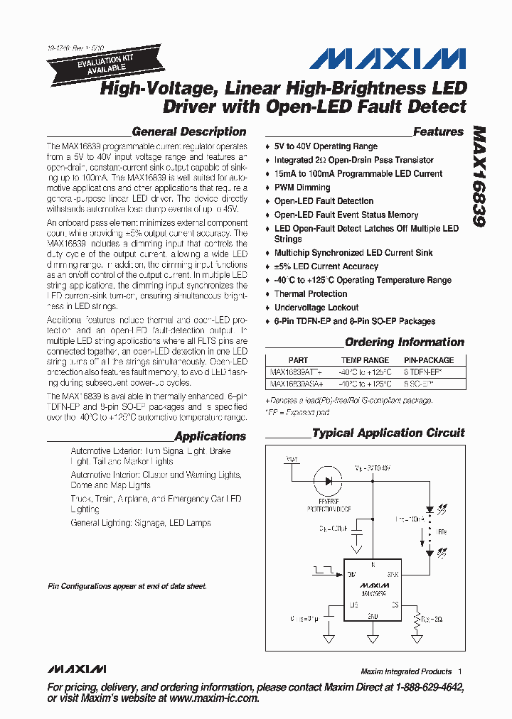 MAX16839ATT_4574133.PDF Datasheet