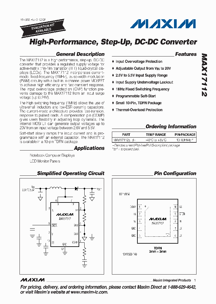 MAX17112ETB_4828539.PDF Datasheet