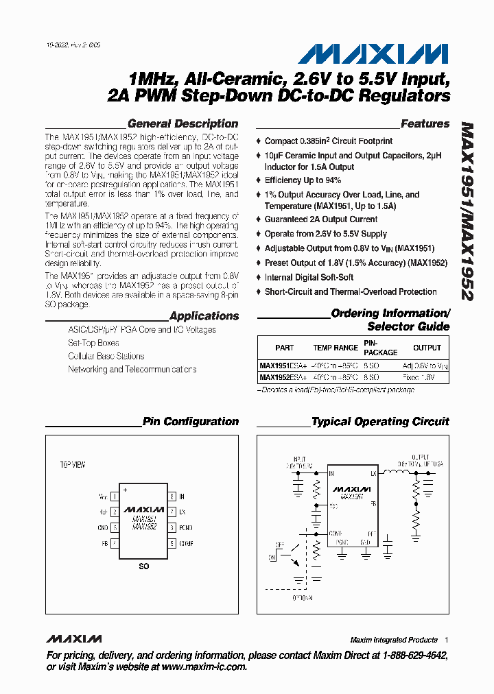 MAX1952ESA_4573122.PDF Datasheet