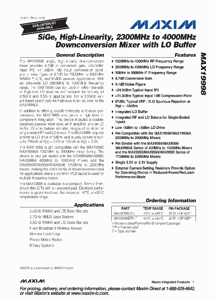 MAX19998ETP_4645586.PDF Datasheet