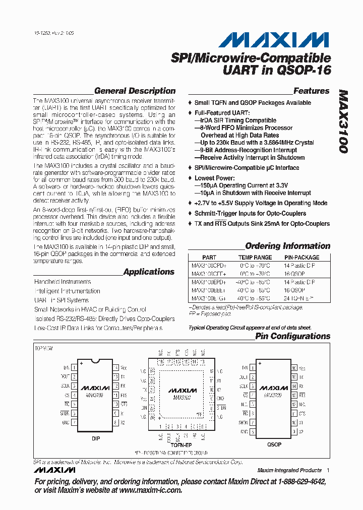 MAX3100ETG_4485721.PDF Datasheet