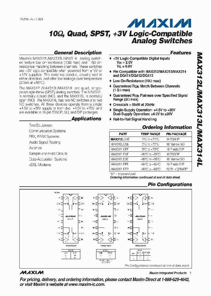 MAX313LETP_4478202.PDF Datasheet