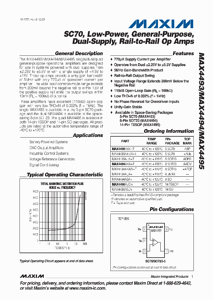 MAX4494AKAT_4527277.PDF Datasheet