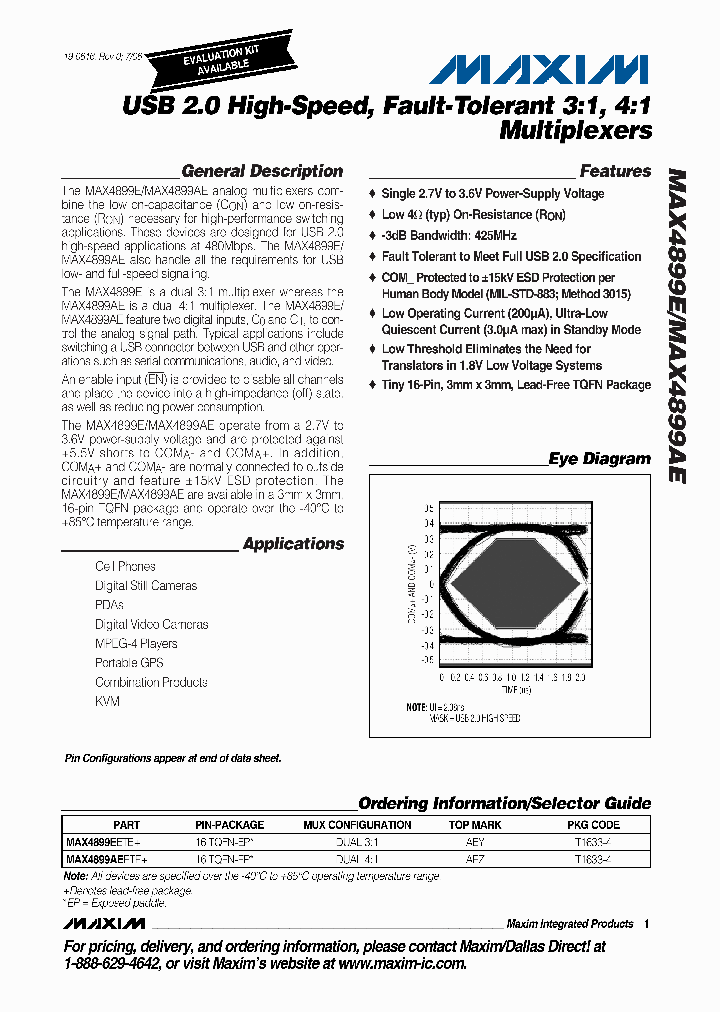 MAX4899AEETE_4561028.PDF Datasheet